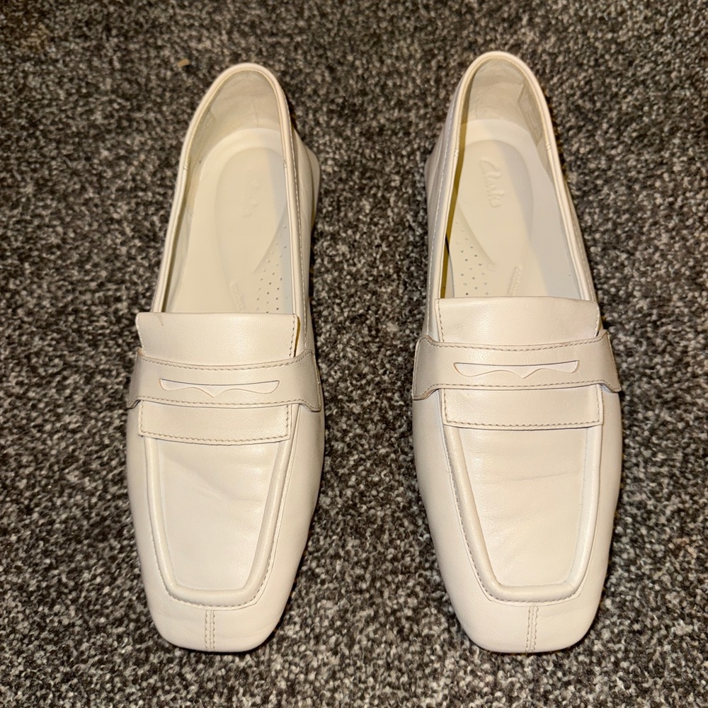 Bone Leather Loafers